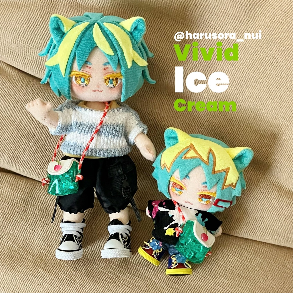 【ぬいぐるみ用】クリームソーダポシェット（氷入り）