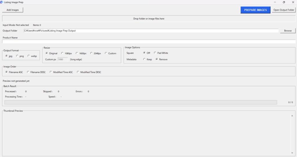 【出品作業を10倍高速化】画像を一瞬で整えるツール|Listing Image Prep
