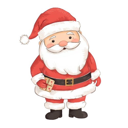 かわいいクリスマスクリップアート10種セット/ 手描き風パステルカラー素材【PNG・背景透過】