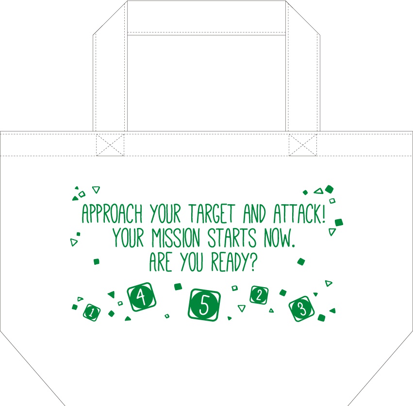 ケツイ柄バッグ