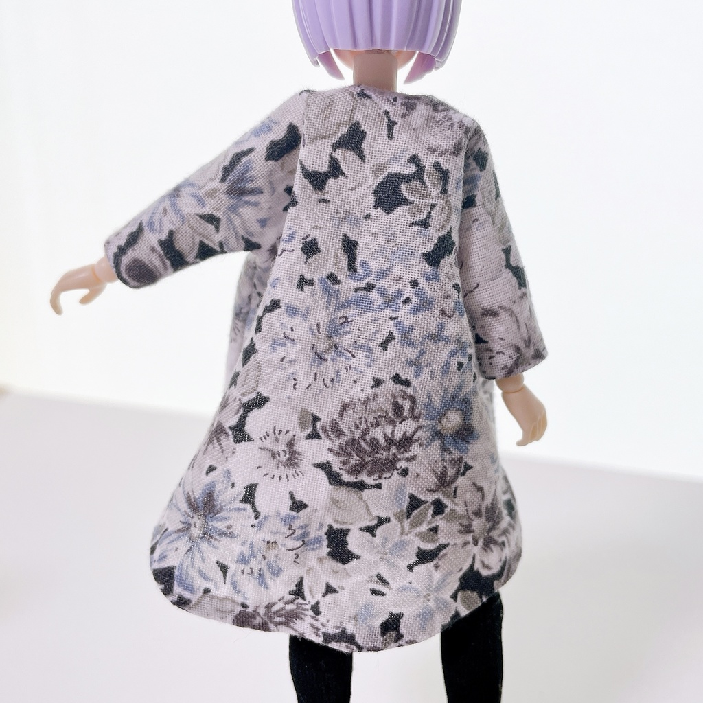 燕尾服風コットンワンピース+ショートパンツセット【花柄】