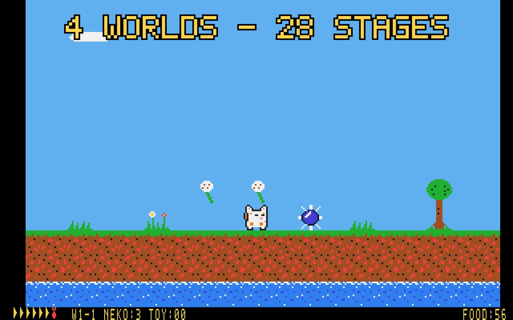 NEKO CAN RUN — ネコ缶ラン(SHARP MZ-2500用アクションゲーム)