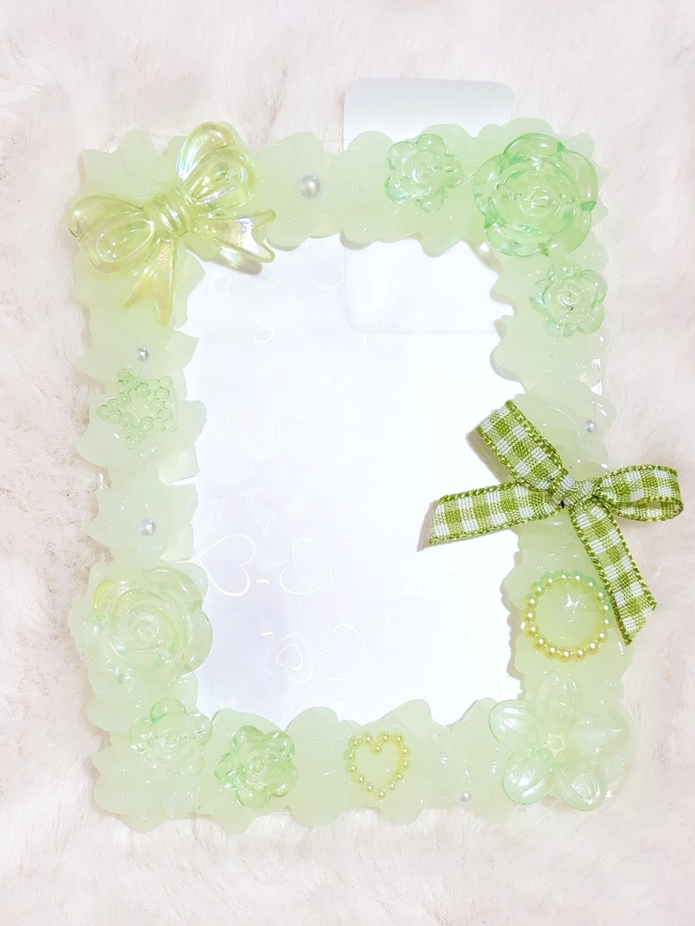 ♡ホイップデコ デコトレカケース♡推し活 ライトグリーン