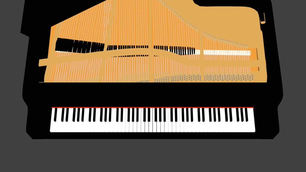 オリジナル3Dモデル 「グランドピアノ」