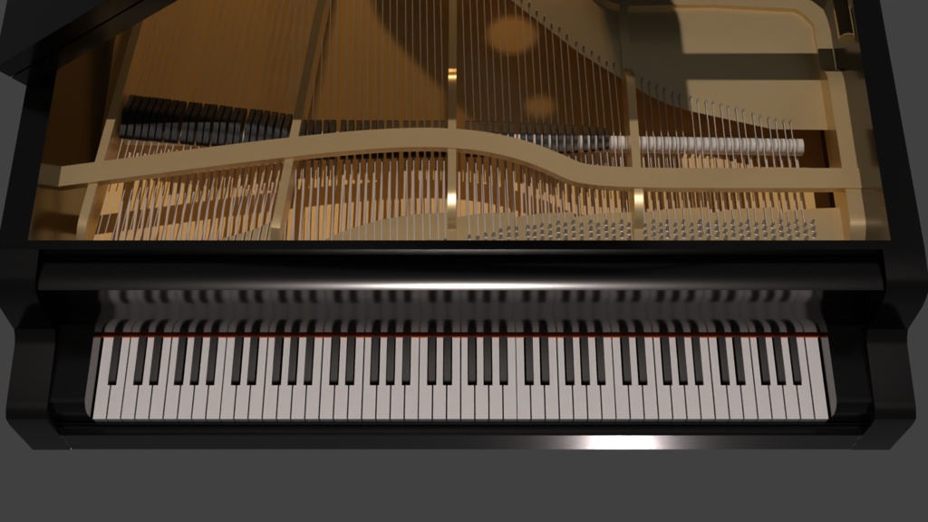 オリジナル3Dモデル 「グランドピアノ」