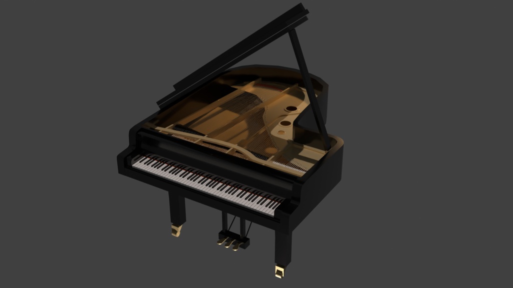 オリジナル3Dモデル　「グランドピアノ」