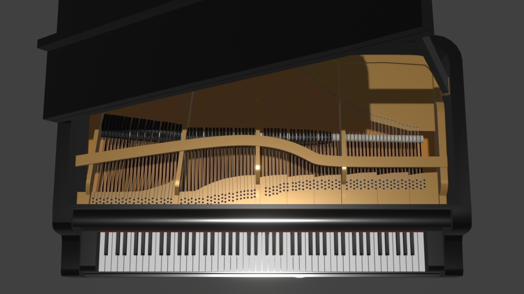 オリジナル3Dモデル 「グランドピアノ」
