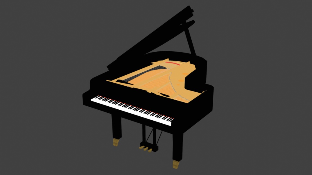オリジナル3Dモデル 「グランドピアノ」