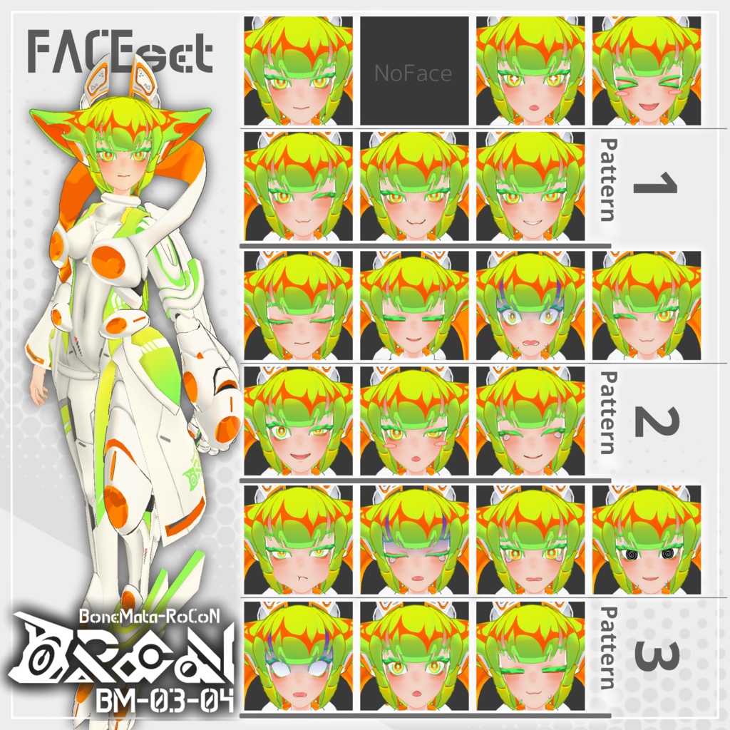 オリジナル3Dモデル【露混-RoCoN】※VRChat想定モデル