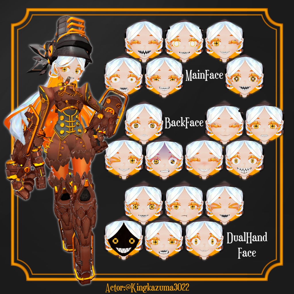 オリジナル3Dモデル【レボルベル・シェネル-Shenell】※VRChat想定モデル