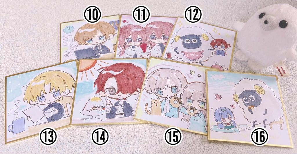 ミニ豆色紙 原画