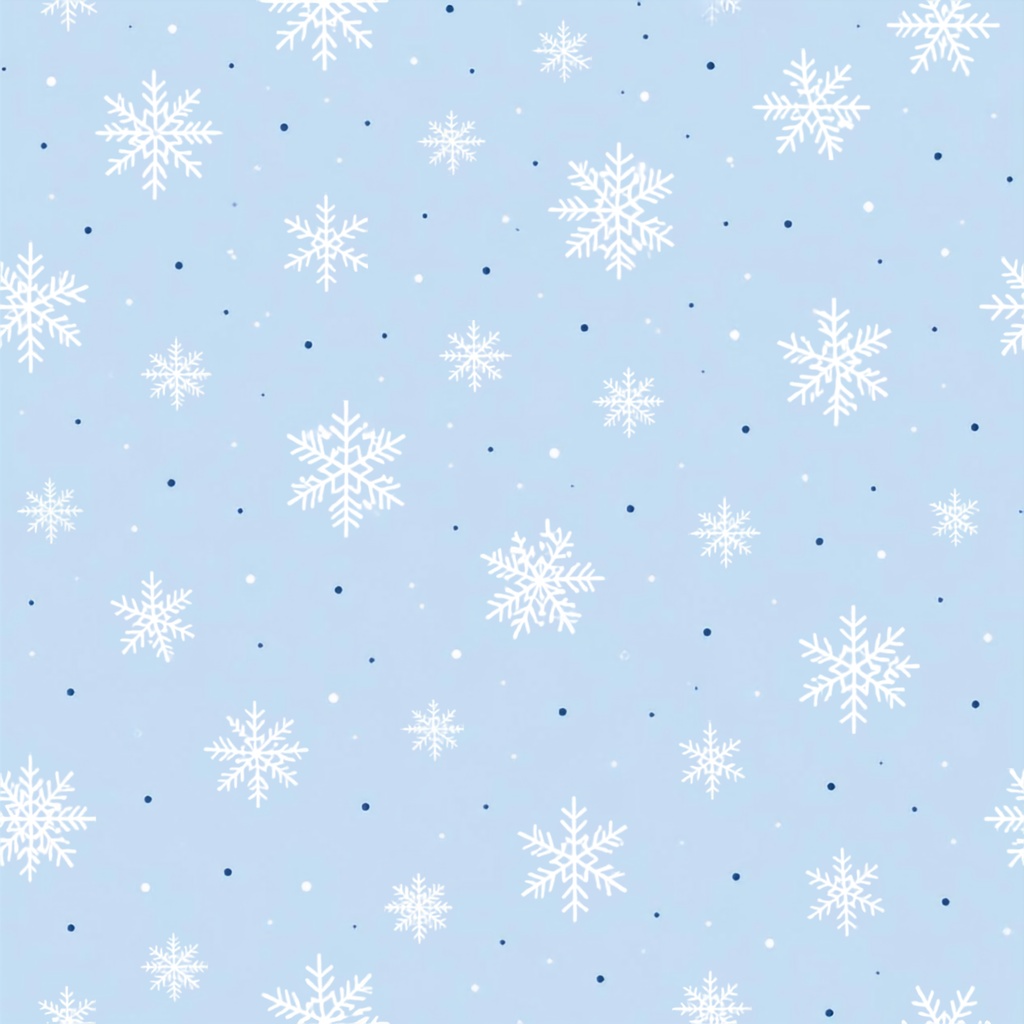 雪降るクリスマス｜雪の結晶・冬・シームレスパターン