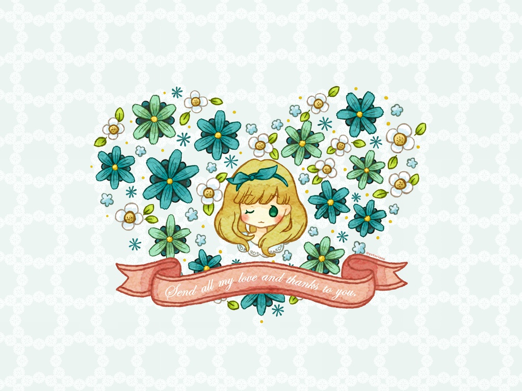 母の日に、感謝を。缶バッジ青