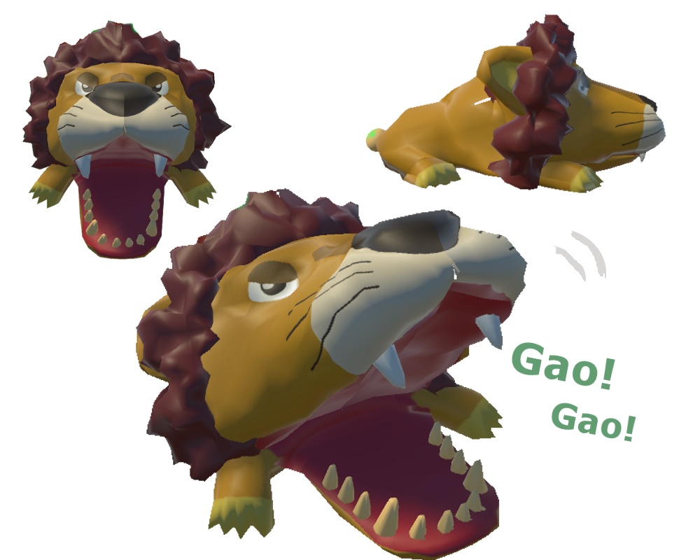 【VRCギミック】遊べるゲーム3 喰いたいガオ! ※SDK3対応していません