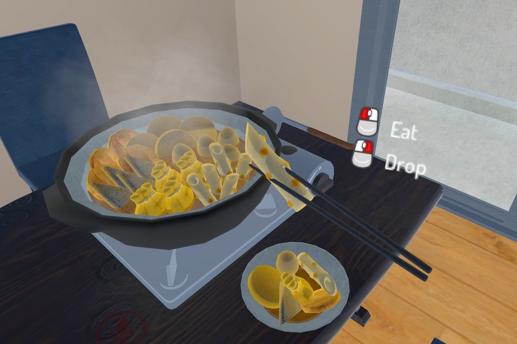 【VRCギミック】おでん土鍋セット (SDK2ギミック)