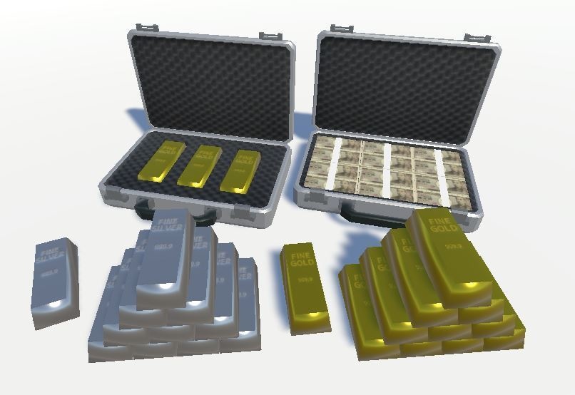 【VRC UDONギミック】金庫&金塊・札束