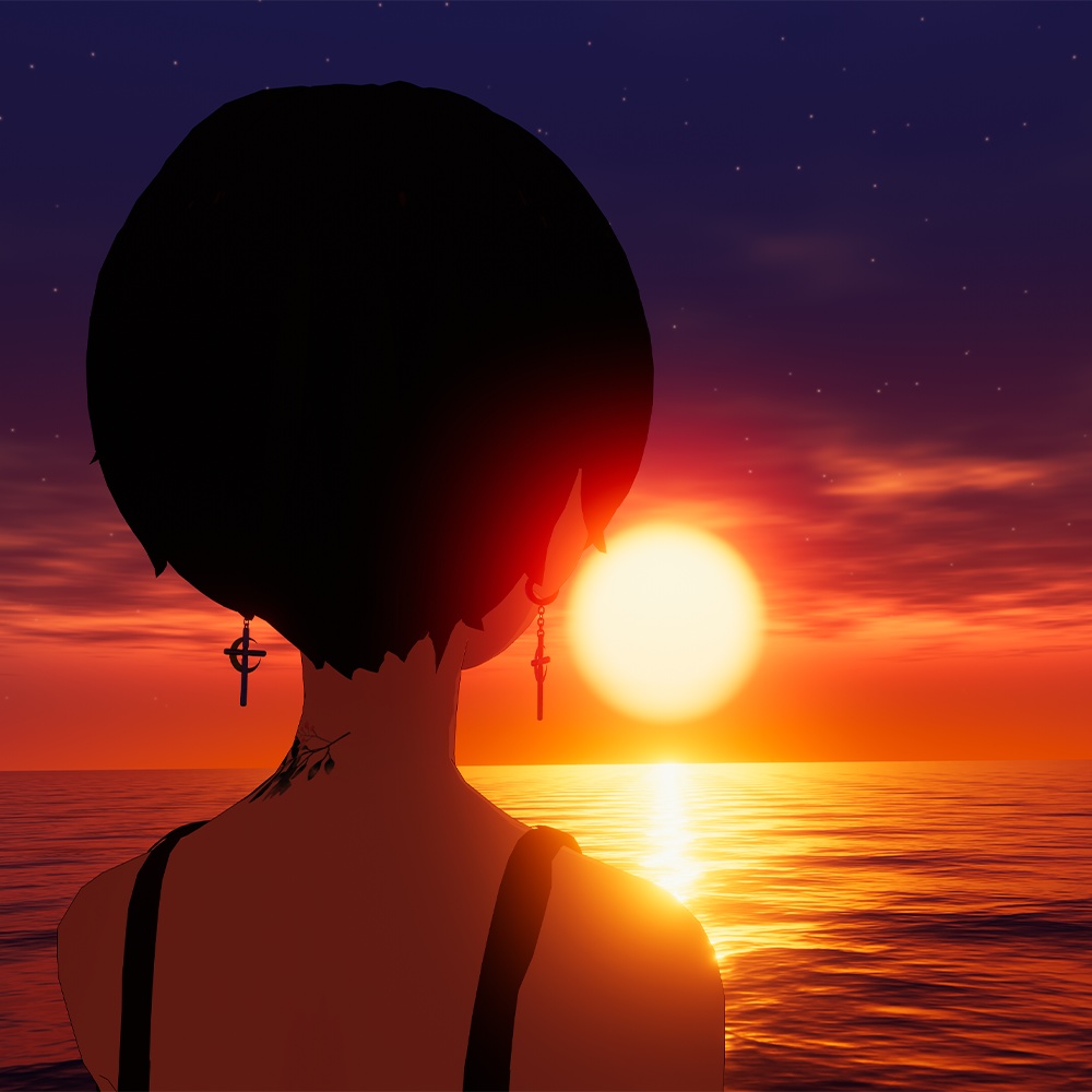 【VRChat想定】CrossEarring + α 【Phys Bone対応】