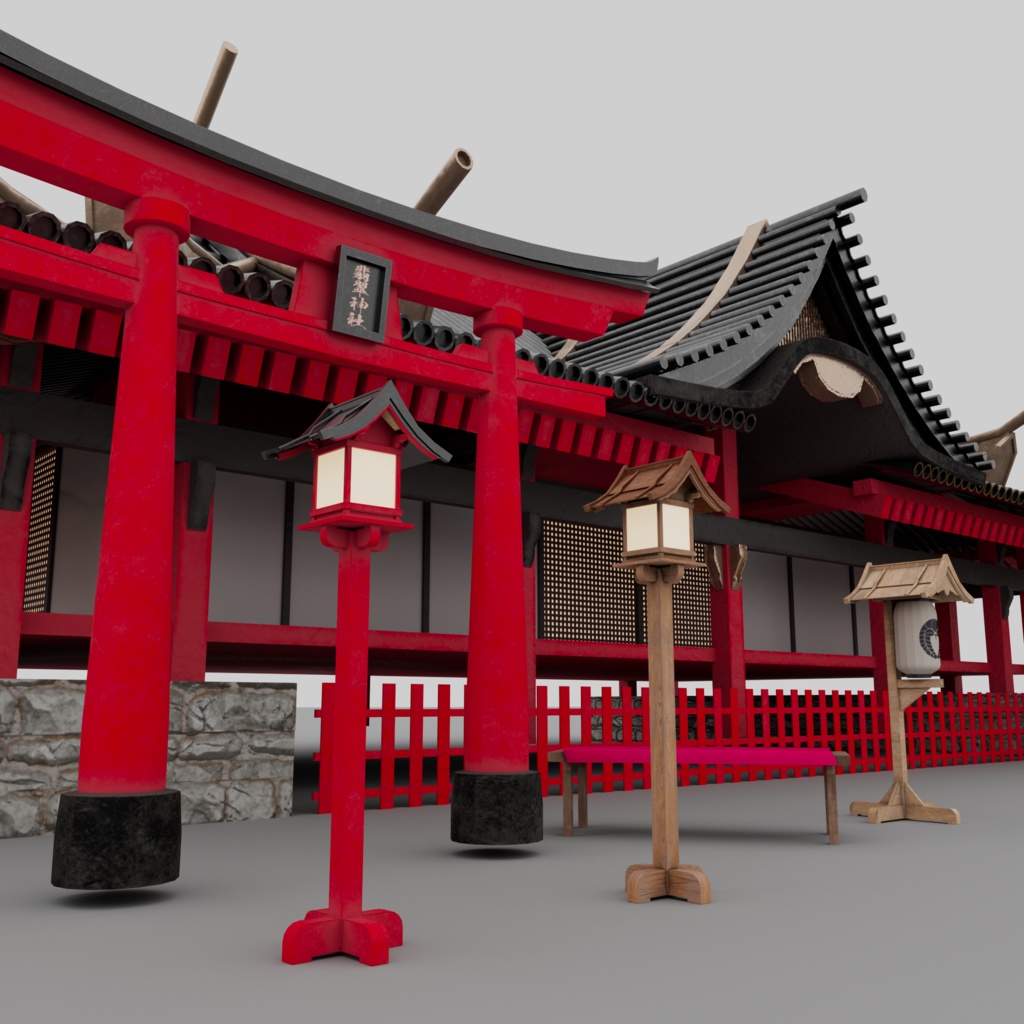 3D和風建築モデルセット