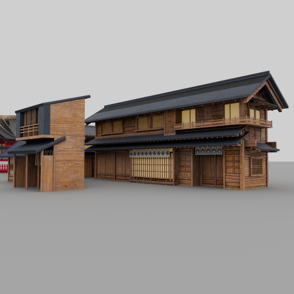 3D和風建築モデルセット
