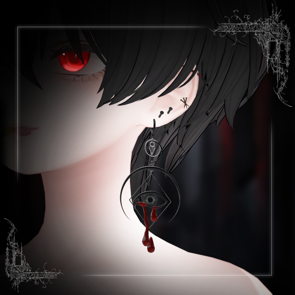 【VRChat想定】カルトなピアス セット PB CulticEarrings