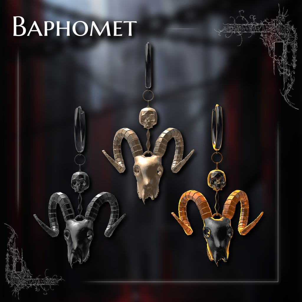 【VRChat想定】カルトなピアス セット PB CulticEarrings