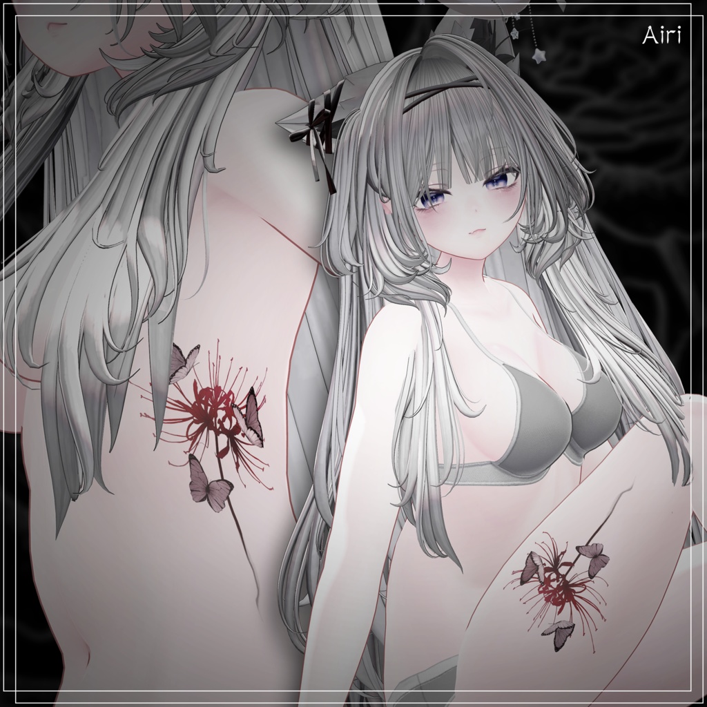 蝶と彼岸花のタトゥー 12アバター対応[VRC想定/デカール] 缩略图 9