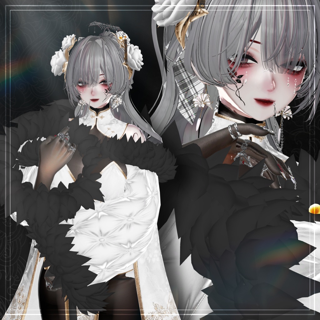 セール中【VRChat想定】四季ノ花飾 -Seasonal Floral Acc-【PB対応】