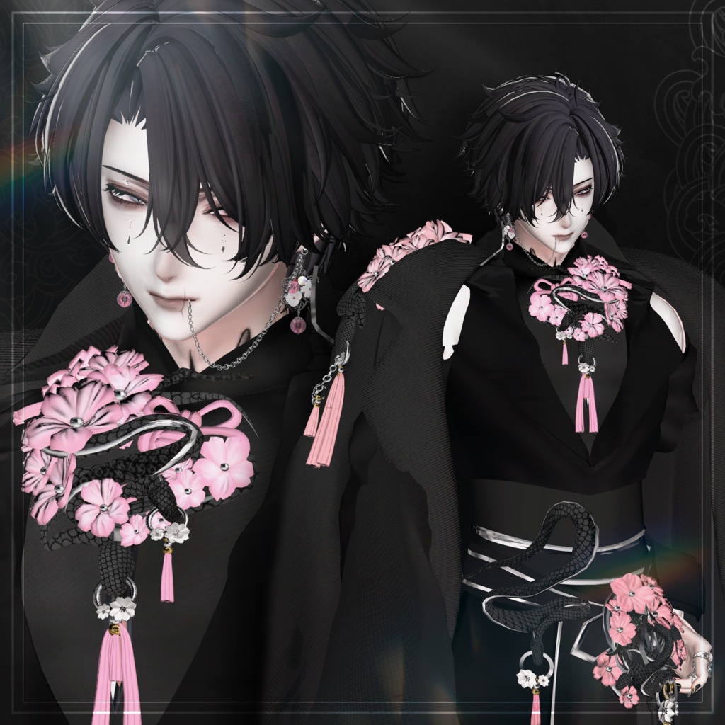 セール中【VRChat想定】四季ノ花飾 -Seasonal Floral Acc-【PB対応】