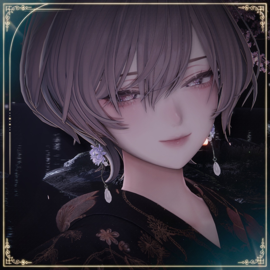 ☆セール中【VRChat想定】涼輪宵月 -Queen of the Night Acc-【PB対応】