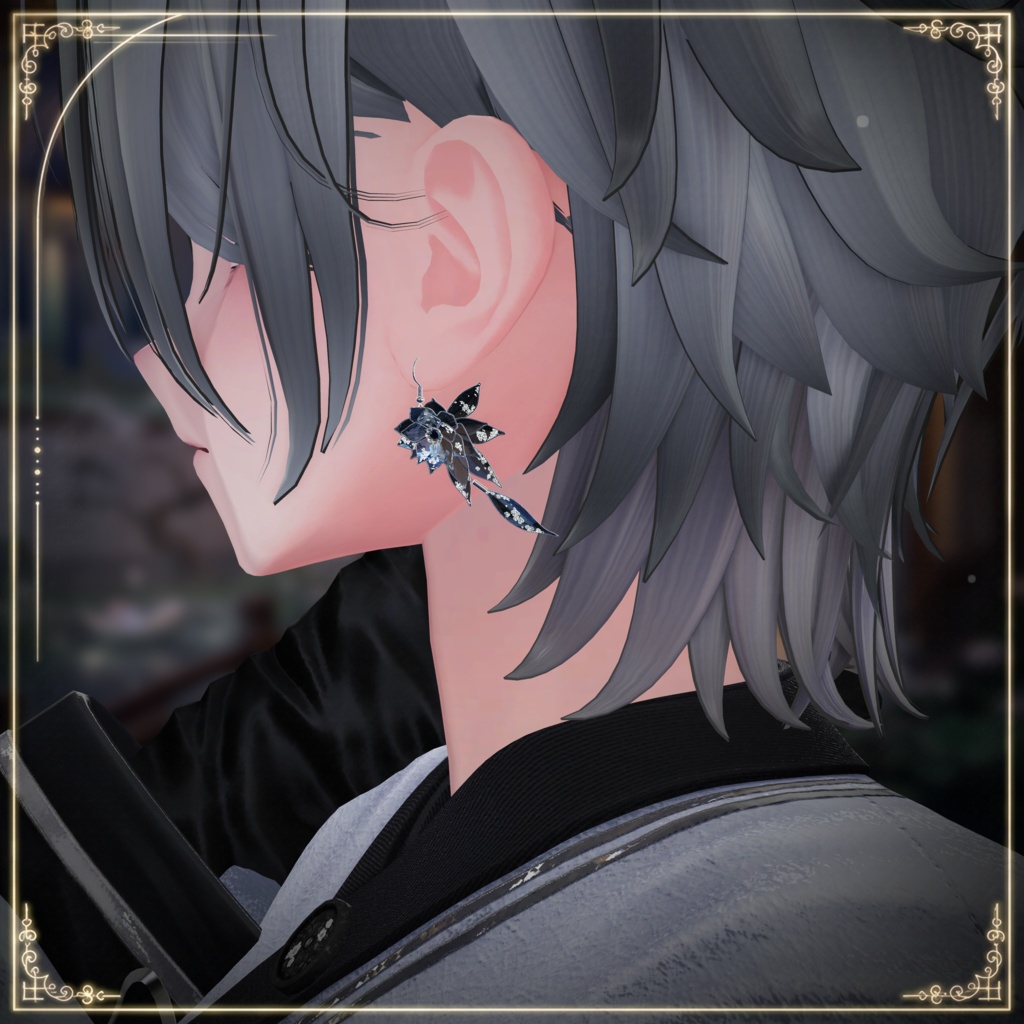☆セール中【VRChat想定】涼輪宵月 -Queen of the Night Acc-【PB対応】