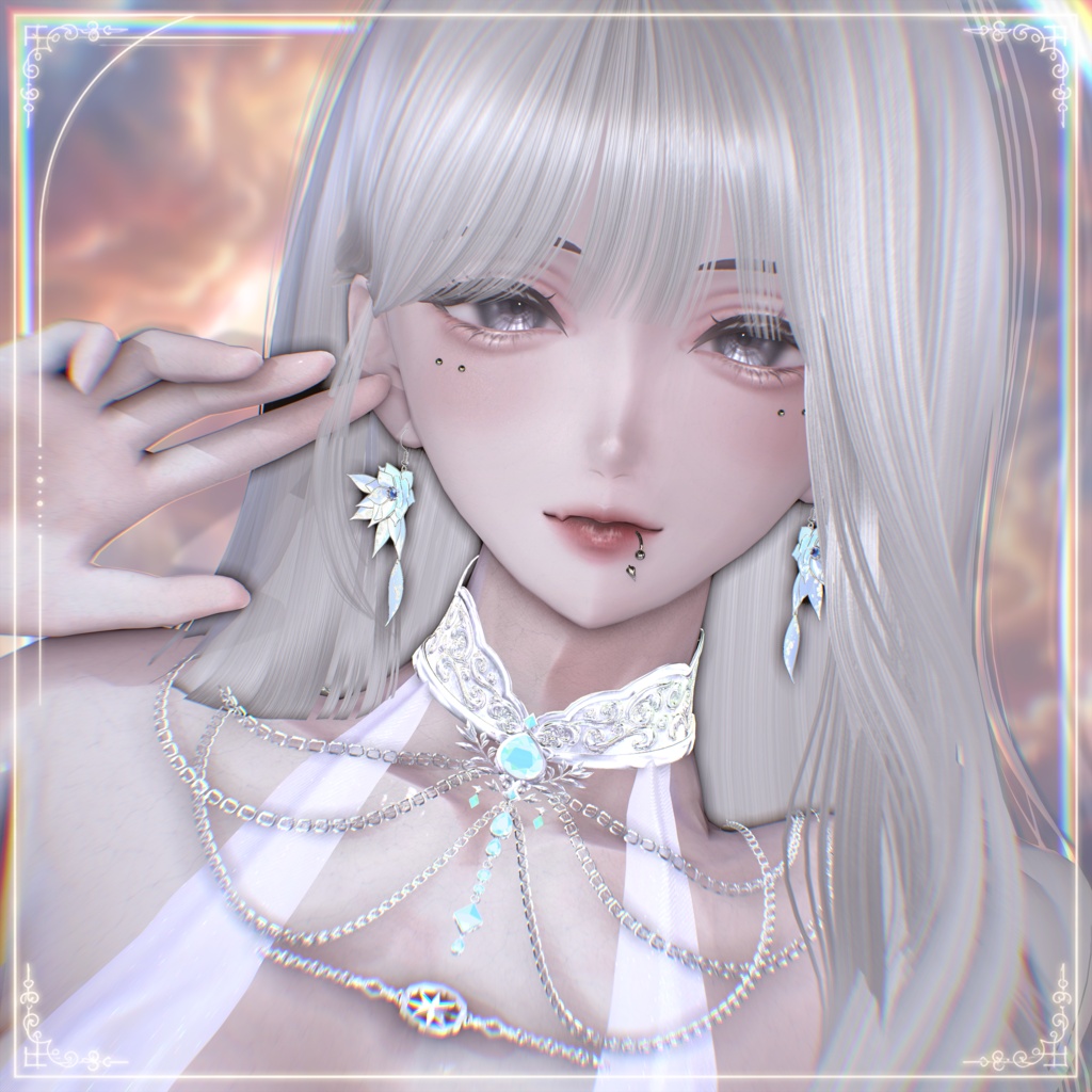 ☆セール中【VRChat想定】涼輪宵月 -Queen of the Night Acc-【PB対応】