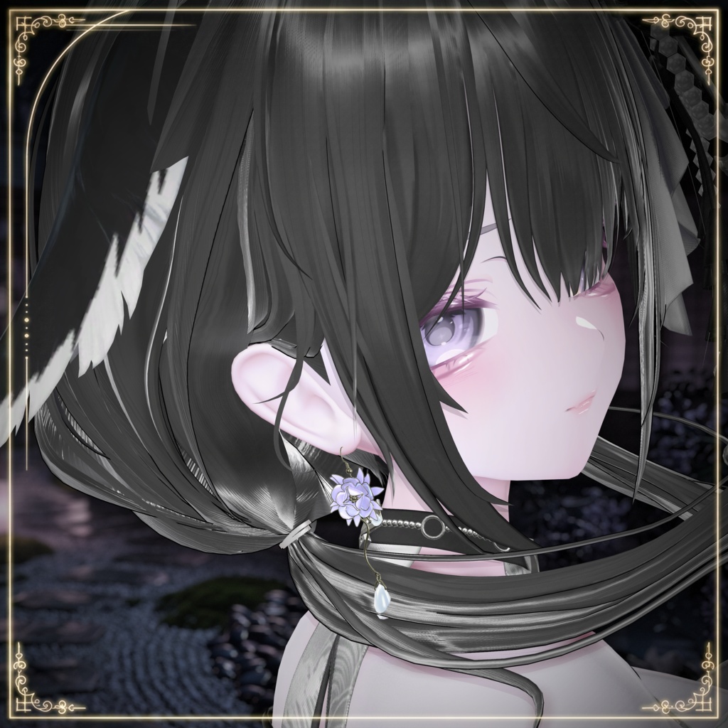 ☆セール中【VRChat想定】涼輪宵月 -Queen of the Night Acc-【PB対応】