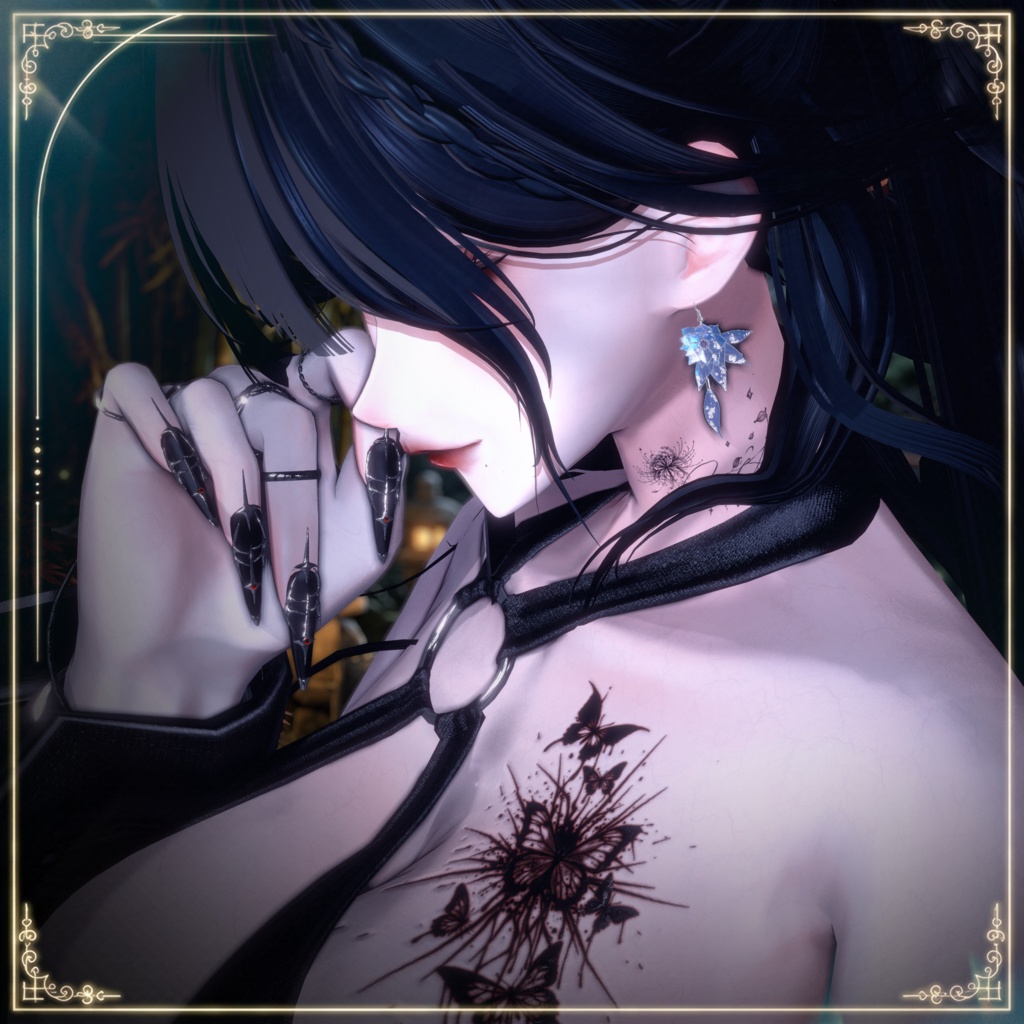 ☆セール中【VRChat想定】涼輪宵月 -Queen of the Night Acc-【PB対応】