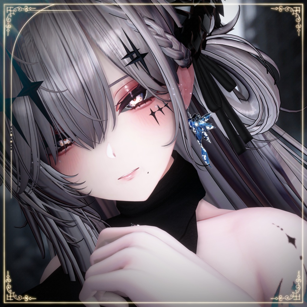 ☆セール中【VRChat想定】涼輪宵月 -Queen of the Night Acc-【PB対応】