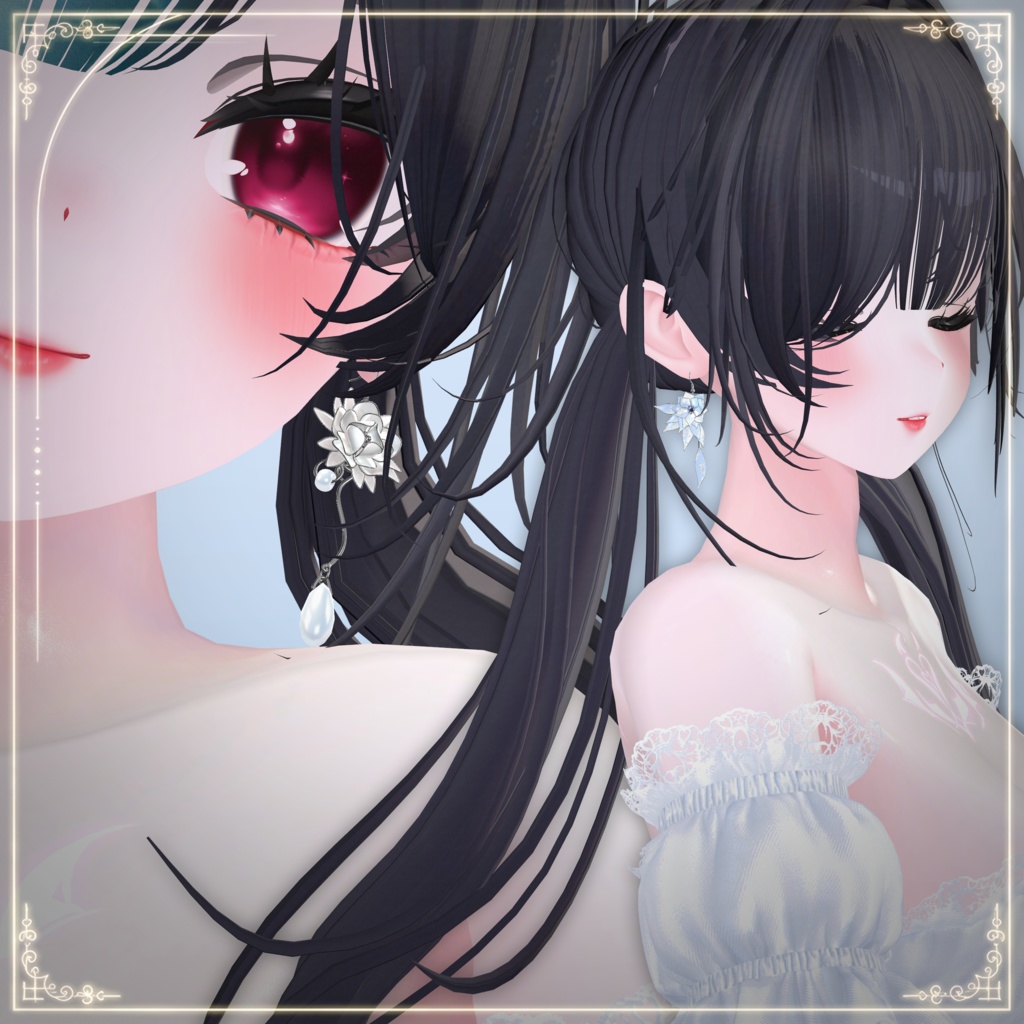☆セール中【VRChat想定】涼輪宵月 -Queen of the Night Acc-【PB対応】