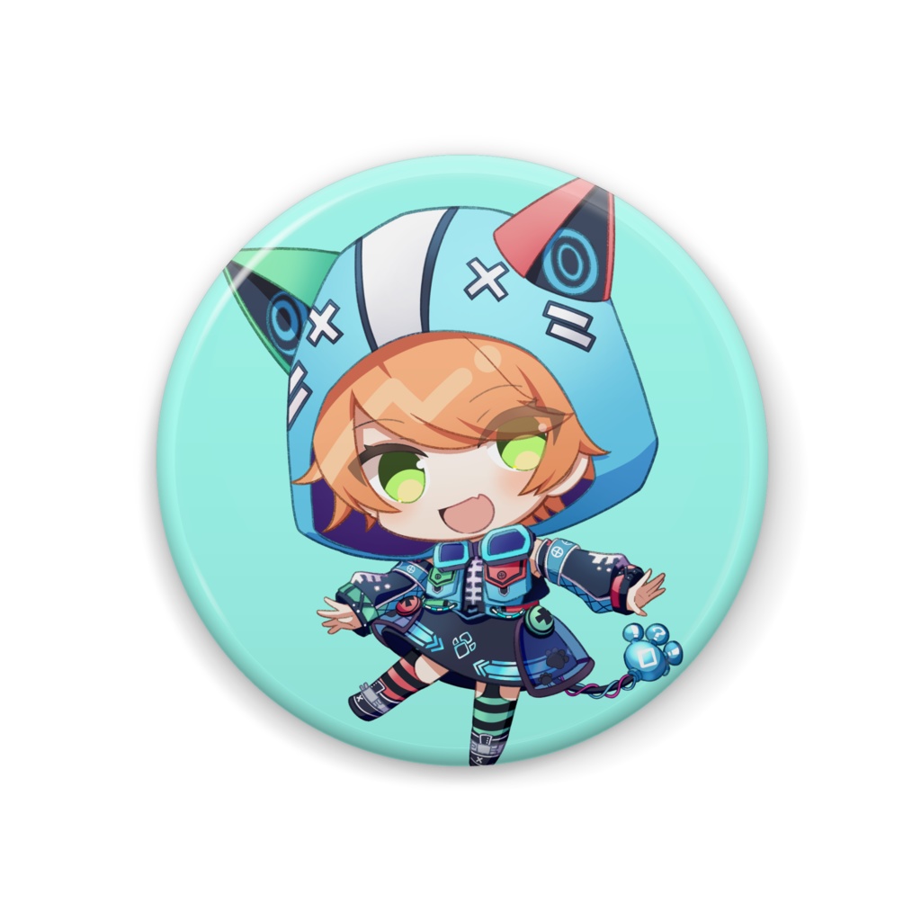 新倉りてぃ缶バッジ　水色【常設】
