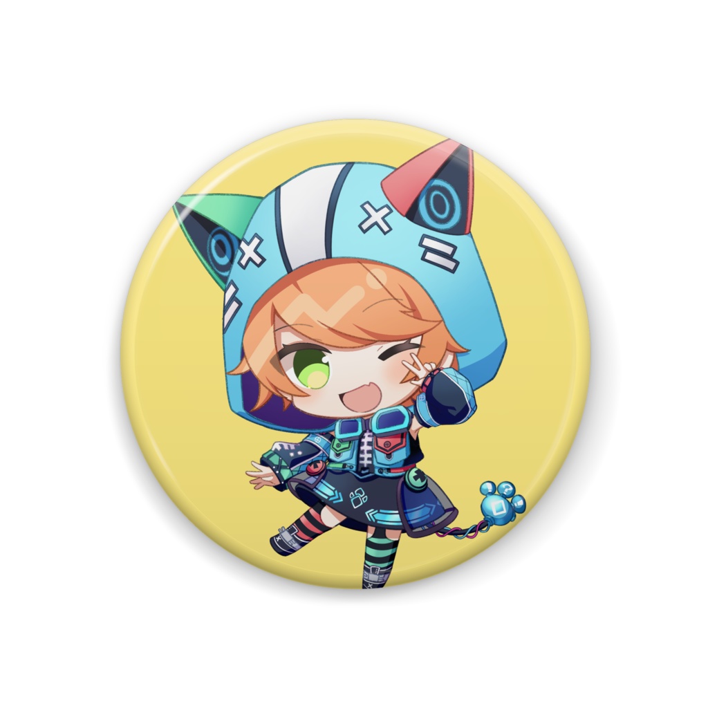 新倉りてぃ缶バッジ　オレンジ【常設】