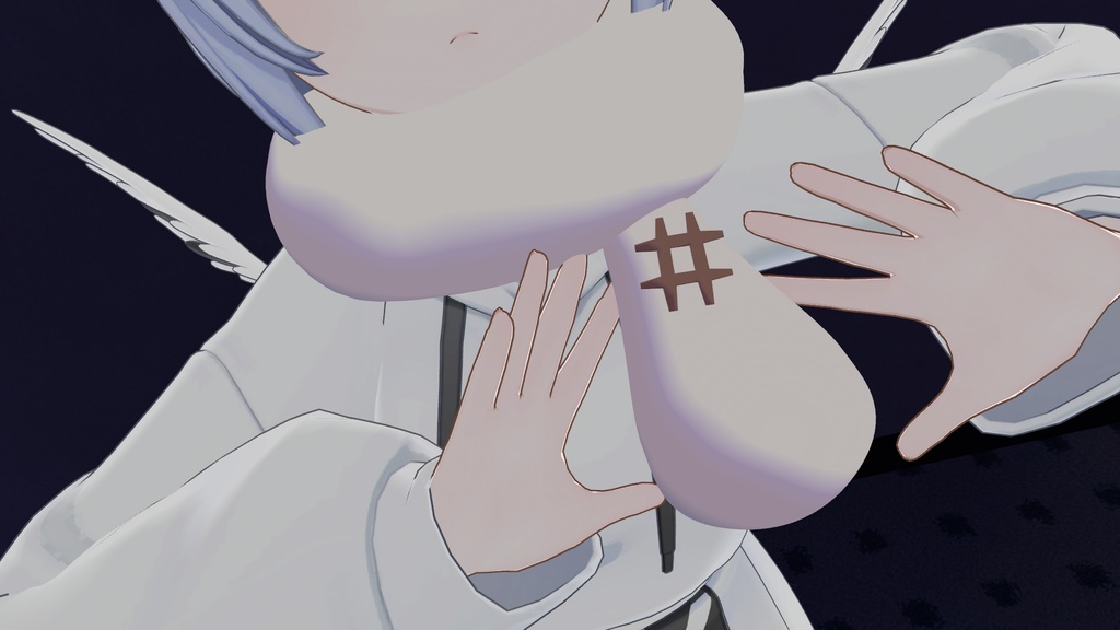 【3D・小物】もちもち餅マフラー(無料)