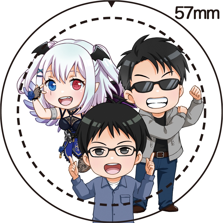 わいえすチャンネル新アイコン57mm丸缶バッジ