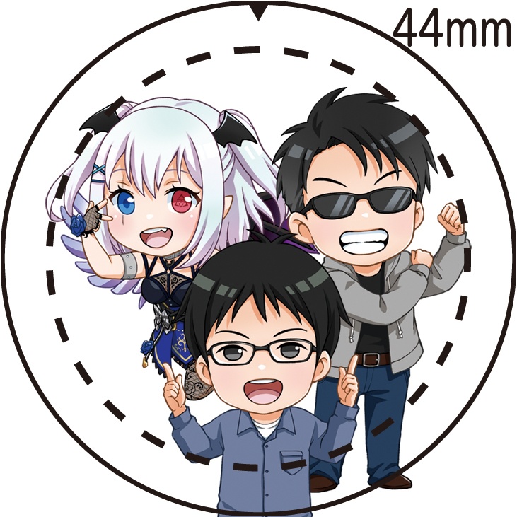 わいえすチャンネル新アイコン44mm丸缶バッジ