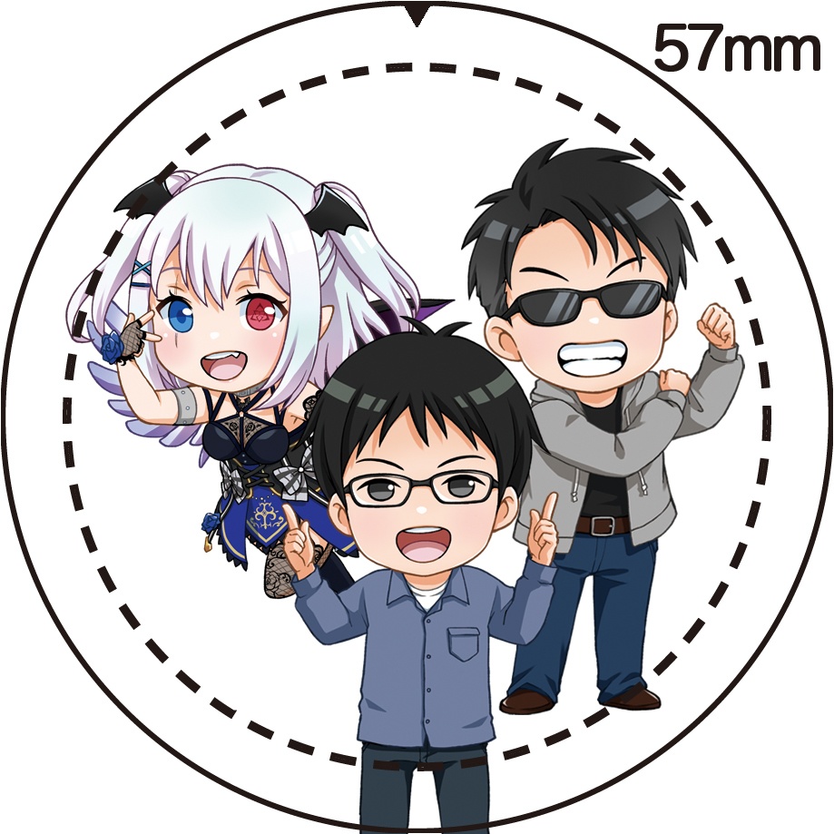 わいえすチャンネルアイコン(キャラ遠め)57mm丸缶バッジ