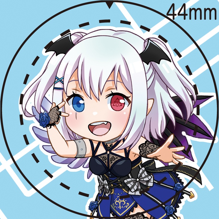 ＊Reona.ミニキャラ44mm丸缶バッジ