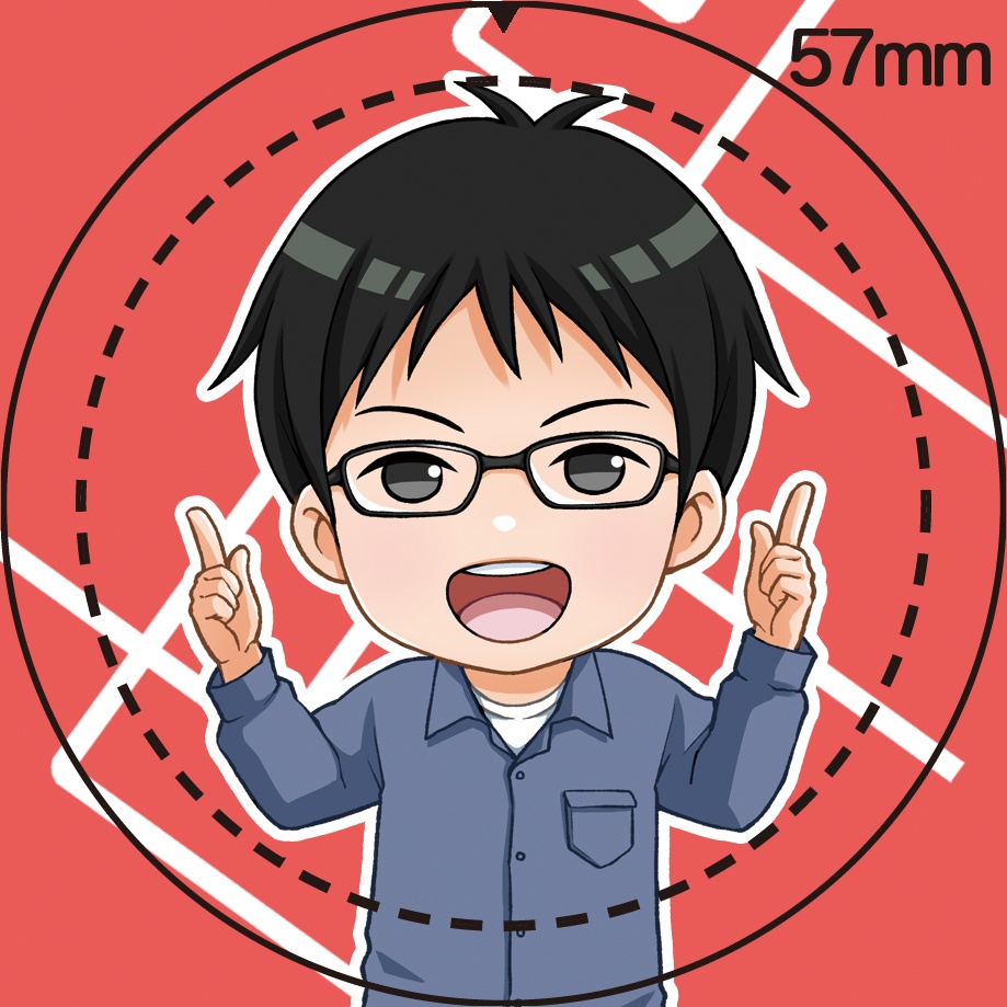 わいえすミニキャラ57mm丸缶バッジ