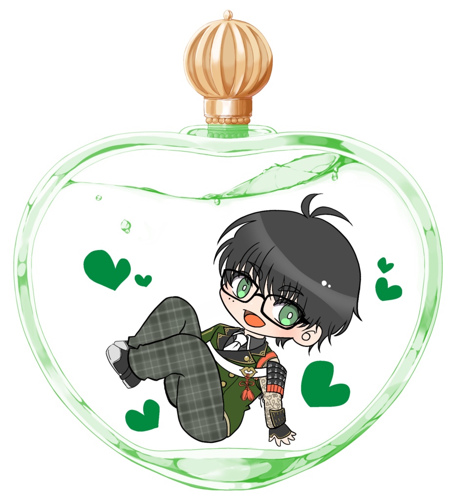 香水瓶モチーフアクリルキーホルダー(篭手切江)