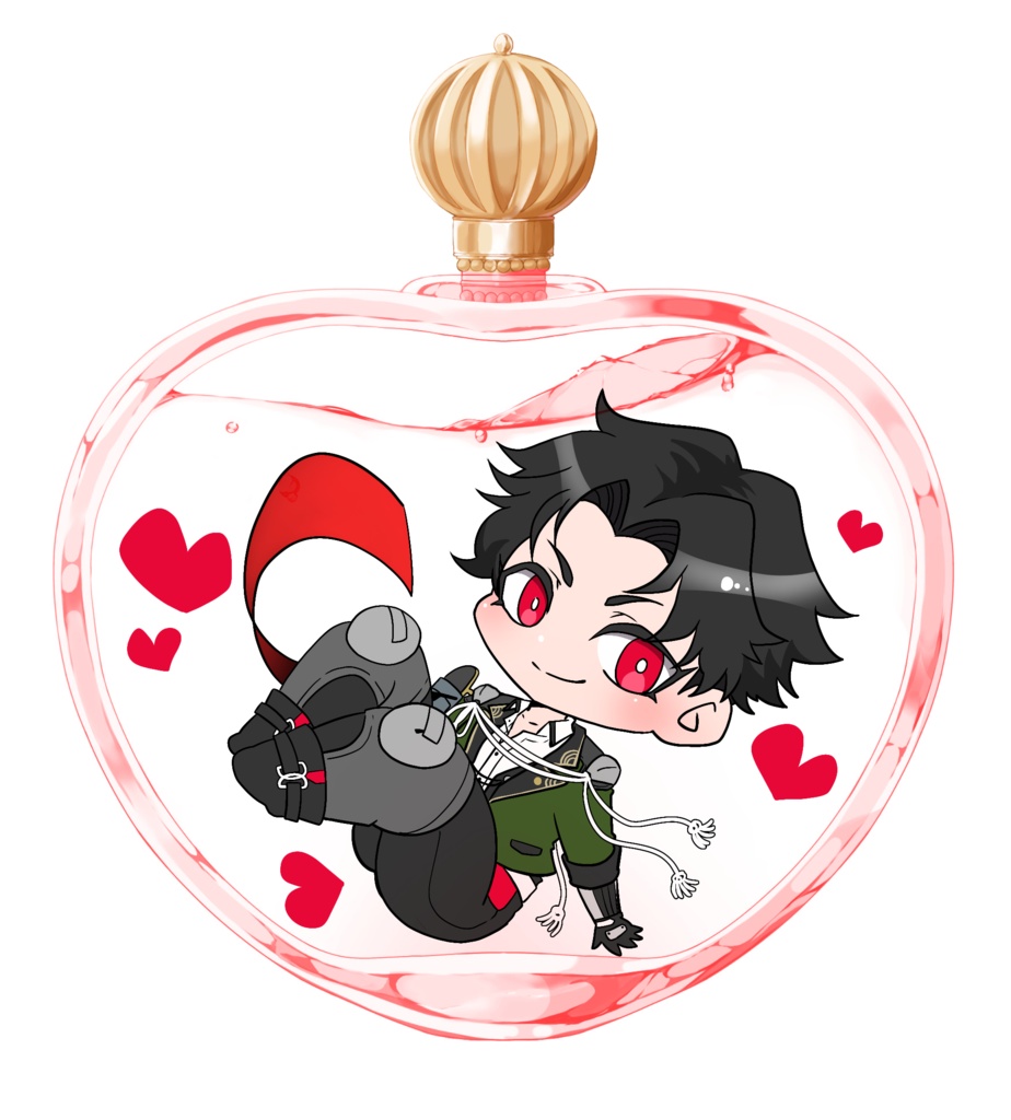 香水瓶モチーフ･アクリルキーホルダー(豊前江)