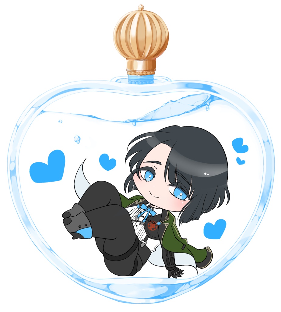 香水瓶モチーフ･アクリルキーホルダー(松井江)