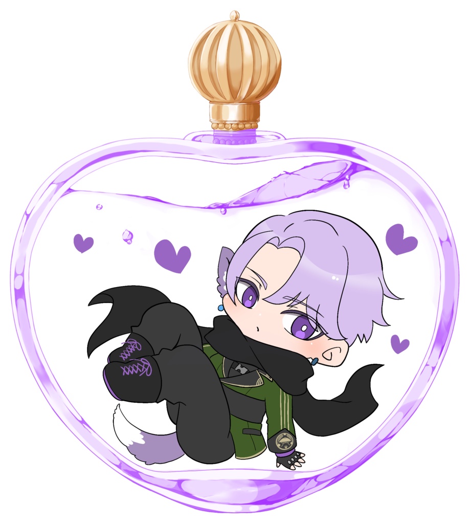 香水瓶モチーフ･アクリルキーホルダー(五月雨江)