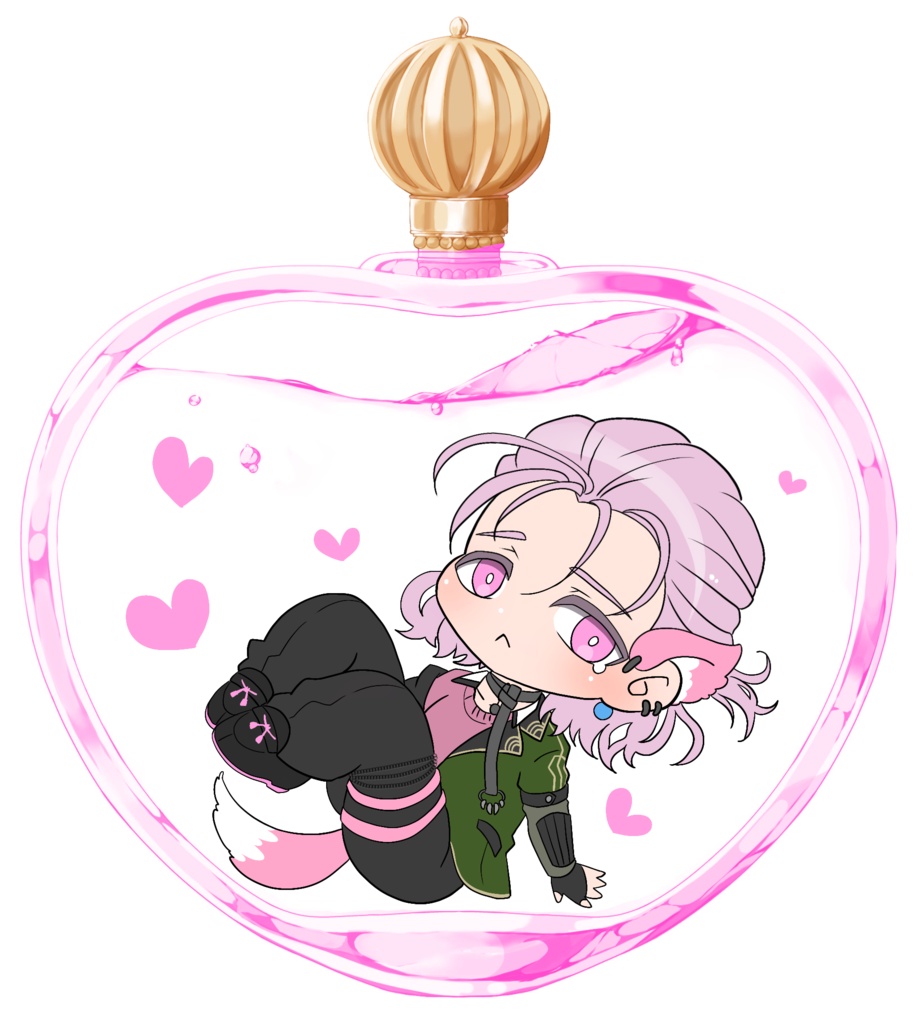 香水瓶モチーフ･アクリルキーホルダー(村雲江)