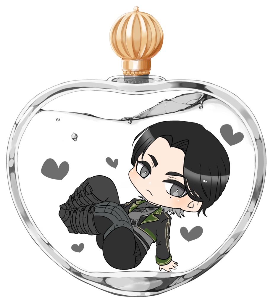 香水瓶モチーフ･アクリルキーホルダー(稲葉江)