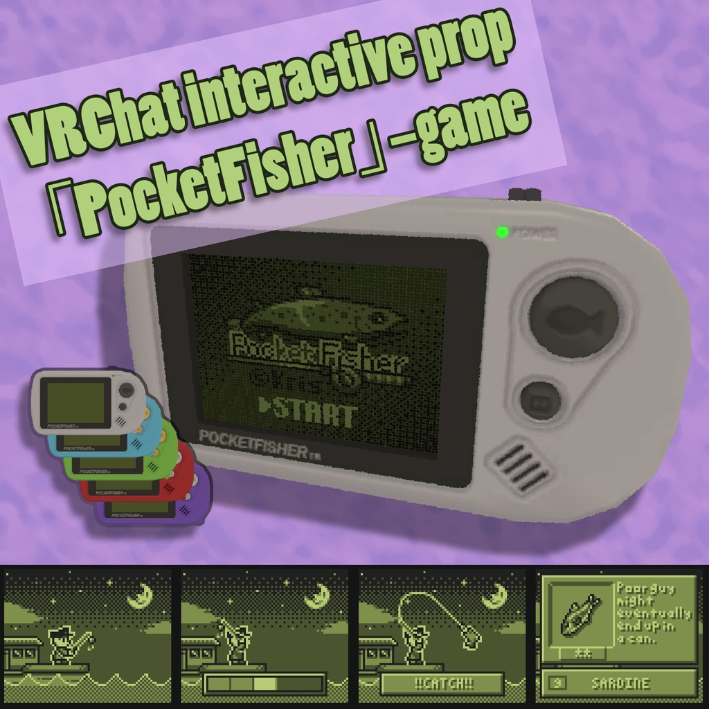 VRChat interactive prop - 「PocketFisher」-game